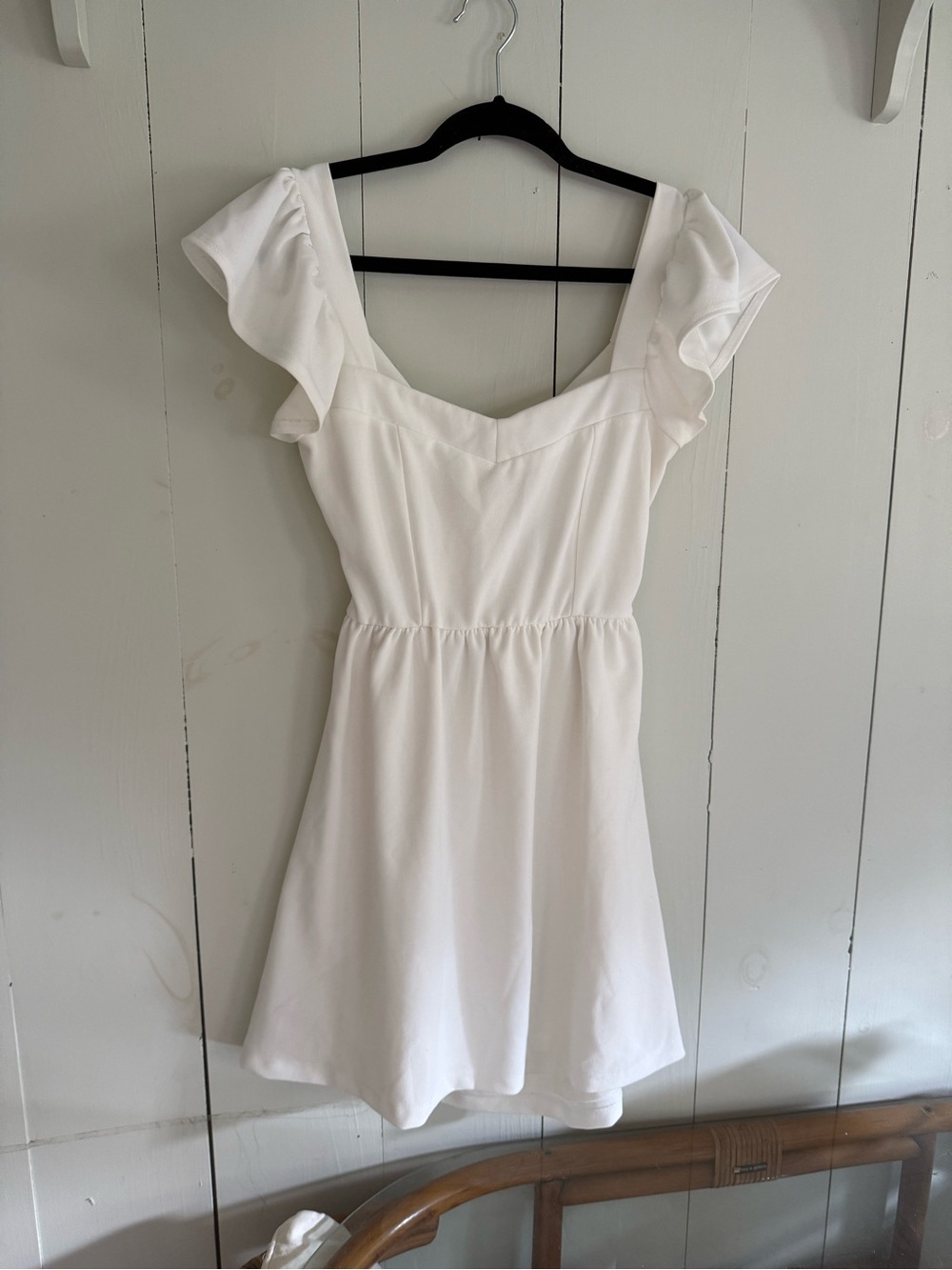 Altar’d State White Open Back Bow Mini Dress Size M